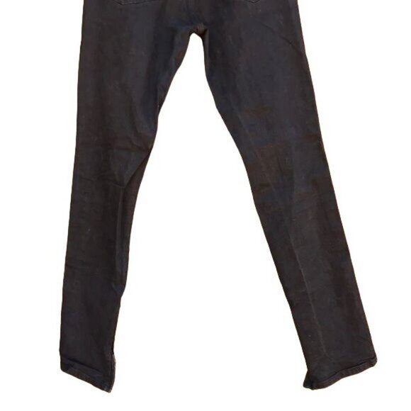 Hyper Denim Punk Slim Fit Distressed Black Goth Side Zip Jeans Skinny Size 30 - Picture 8 of 10